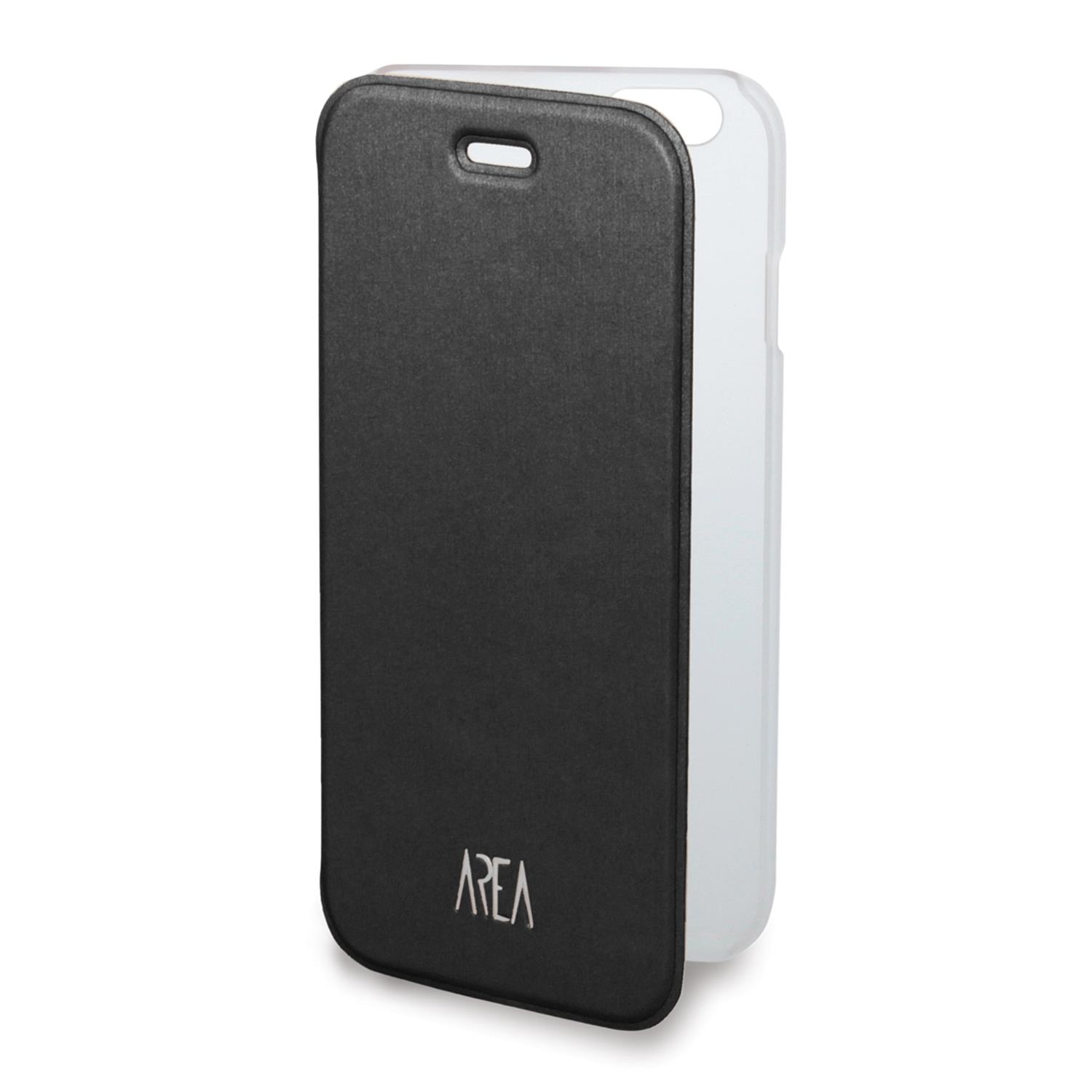 AREA Custodia cover a libro per iPhone 7 Area Bookcase trasparente e nero